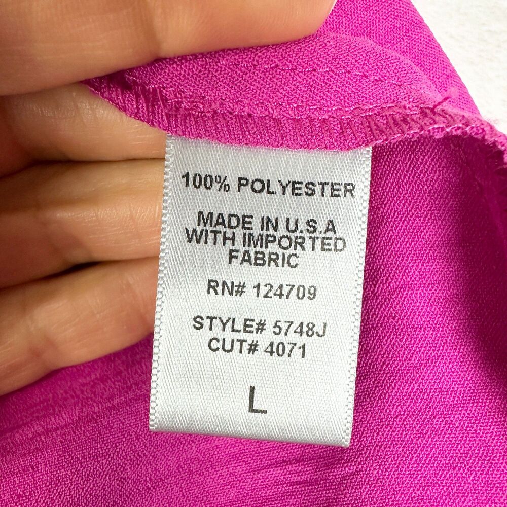 Ic Collection Open Front Jacket Size Large Fuchsi… - image 4